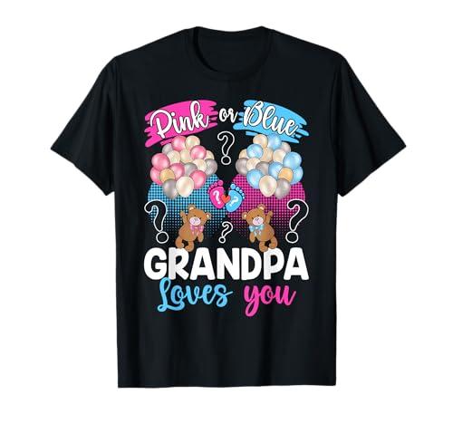 Bears Pink Or Blue Grandpa Loves You Gender Reveal T-Shirt Size M