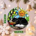 Christmas Ornaments, Black Cat Christmas Tree Ornaments, Xmas Decorations, Holiday Decorations, Gifts for Cat Lover, Bookworm Gifts, Xmas Gift Ideas & Holiday Party Gift