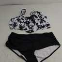 Edelqual Tankini Swimsuits for Women High Waisted Bikini Sets Plus Size Two Piece Bathing Suits Tummy Control Swimwear 3XL