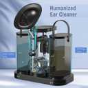 600ML Large Capacity Desktop Ear Cleaning Station, Professional Home Ear Washer with 4 Tips & 4 Pressure Levels, Ear Cleaner for Adults, Safe Ear Wax Removal for Family (Black)