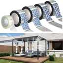 Sankoly 4 Roll 164 ft Dual-Sided Reflective Bird Scare Tape Keep Birds Away with 1 Roll 82 ft Transparent Tape, Bird Repellent Tapes for Garden Patio Orchard, 2 Patterns