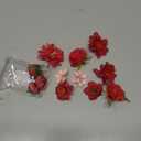 Artificial Flowers for Crafts, 24 Pcs Faux Flowers Heads Bulk, Silk Flowers Heads Fake Rose Daisy Peony Faux Flowers for Hair Decoration, Home Wedding, Wreath Making (Light Red)