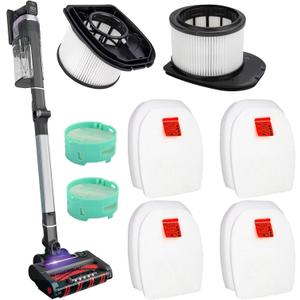 IZ862H for Shark Stratos Filter Replacements: Vacuum Filters for Shark Stratos Cordless Vacuum, 2 HEPA Filters + 4 Foam Felt Filter + 2 Replace Shark Stratos Odor Neutralizer Cartridge, White 8 Pack