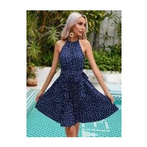 OUGES Women's 2025 Summer Dresses Halter Neck Hawaiian  Medium OUGES Women's 2025 Summer Dresses Halter Neck Hawaiian  Medium