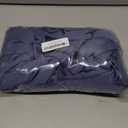 ZESICA Womens Long Sleeve Mini Dress 2026 Fall Crewneck Pleated Babydoll A Line Flowy Wedding Party Short Dresses,Dusty Blue,Large