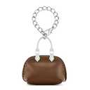 WOZEAH Mini Bag Charm for Women(Can't hold anything), Purse Pendant Keychain for Handbags & Backpacks, Stylish Gift Accessory (Black)