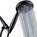 G-Promise Handheld Shower Head High Pressure 6 Spray Settings, Detachable Hand Held Showerhead 4.9 Inch Face with Extra Long Flexible Hose and Metal Adjustable Bracket (Oil Rubbed Bronze)