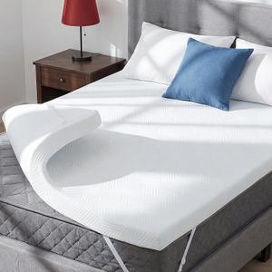GRUSIGN 3 Inch Full Memory Foam Mattress Topper with Adjustable Straps, Premium Soft & Supportive Topper, Breathable Gel Foam Bed Topper, Non-Slip Design, Removable & Washable Cover, 54" x 75", Full