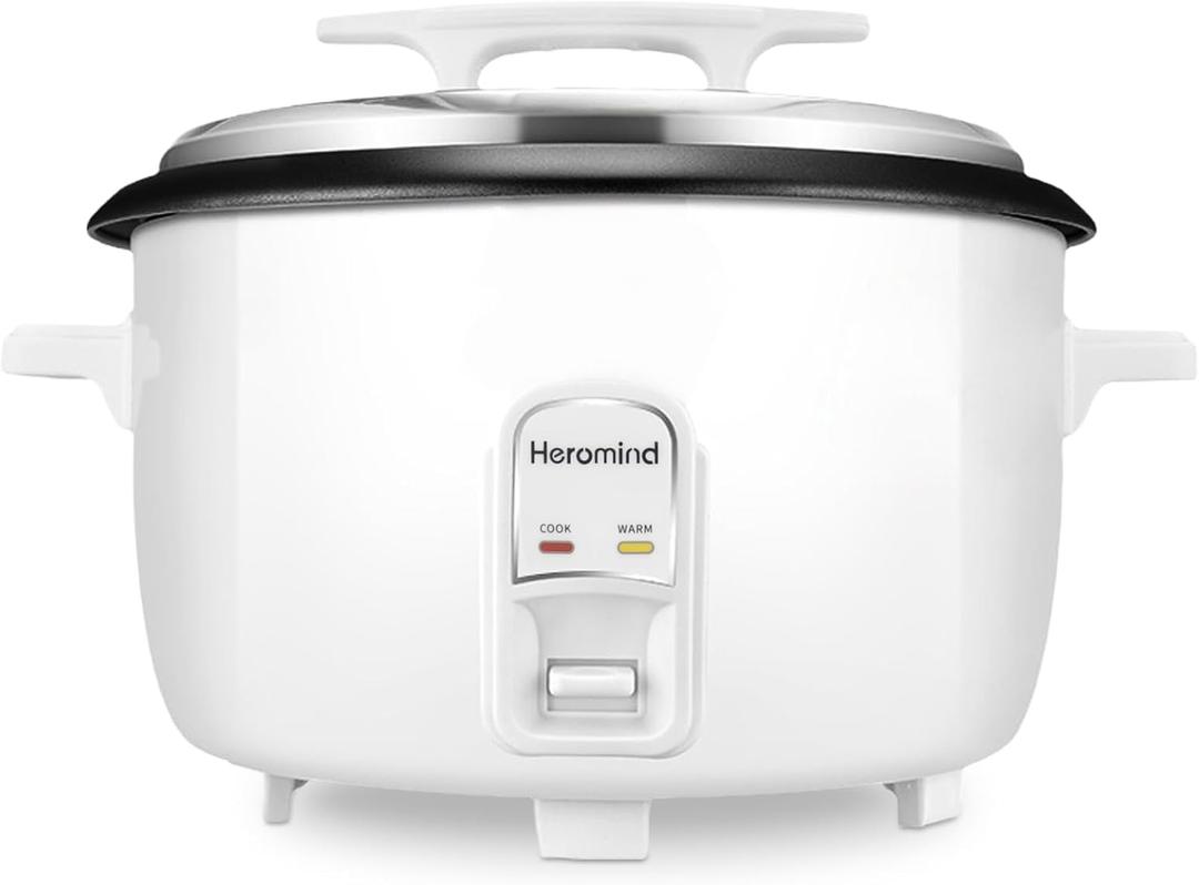 Commercial Rice Cooker, 46-Cup Rice Cooker, 9Qt Large Rice Cooker with Nonstick Inner Pot, Fast Cooking and Auto Keep Warm, with Rice Cup and Paddle, Easy to Clean, 1600W