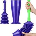 Luigi's Sink & Toilet Plunger Bundle - Heavy Duty Plungers for Bathroom & Kitchen - Toilet Plunger with Holder - Powerful & Flexible Bellows Plunger Toilets Sinks Baths & Showers