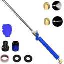 Buyplus Jet Nozzle Power Washer for Garden Hose, High Pressure Hose Nozzle with 2 Jet Different Nozzle and Hose Quick Connectors, Hydro Power Washer Hose Attachment for Car, Patio, 18 Inch, Blue