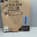 GoSports Regulation 18" Steel Basketball Rim - Choose from Fixed or Breakaway - Use for Replacement or Garage Mount