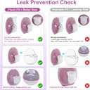 Two Complete Sets Compatible with Momcozy M6 Breast Pump Replacement Parts (24mm Two Complete Sets with 17/19/21mm Flanges) Incomplete Silicone Diaphragm Installation May Cause Leaking