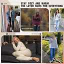 Thermal Underwear Tops for Women Long Sleeve Crewneck Shirts - Fleece Lined Soft Stretch Fitted Baselayer for Winter (Pink)