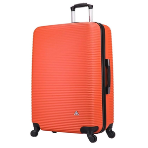 InUSA ROYAL Hardside Spinner Luggage with Ergonomic Handles | Spacious Travel Suitcase with Four Spinner Wheels and Studs | 28 Inch Large Hardside Spinner Luggage | Orange