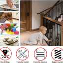 Stairway Net, Baby Gate for Stairs with No Drilling, Baby Safety Banister Guard Rail Net, 18 ft L x 2.66 ft H, Safety Net Balcony Banister Stair Net for Child, Small pet,Toy- Indoor & Outdoor(Black)