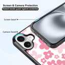 FANXI Pink Flower Phone Case Compatible with iPhone 16 6.1 Inch - Shockproof Protective TPU Cute Pink Floral iPhone Case Designed for iPhone 16 Case for Men Girls Women Boys (Bloom)