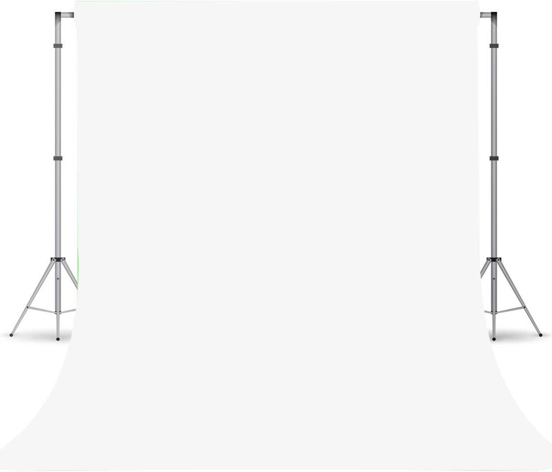 White Photo Backdrop for Photoshoot, White Photography Backdrop for Portraits, Fabric Background for Product Photography and Video Creation 10FTx10FT