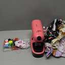 Flying Banana Mini Sewing Machine for Beginners, Girls Sewing Machine Ages 8-12 Kids, Lightweight Small Electric Maquina De Coser with Extension Table, LED Light, Pink