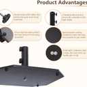 C-Hopetree 44 lb Steel Plate Patio Umbrella Base, Square Heavy Duty Stand Weight with 4 Anti-Slip Pads for Outdoor Market Table Umbrella, Black