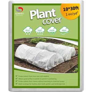 Plant Covers Freeze Protection,10Ft x 30Ft 1.0 oz/yd Reusable Floating Row Cover, Freeze Protection Plant Blankets for Cold Weather (Support Hoops Not Included)