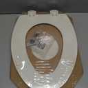 Bemis 1500EC Durable Wood Toilet Seat with Easy Clean Hinges, Made in USA, Elongated, Biscuit