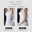 Double Sided Sticky Bra Push UP Reusable, for Large Breasts Adhesive Lifting Bras (Beige)