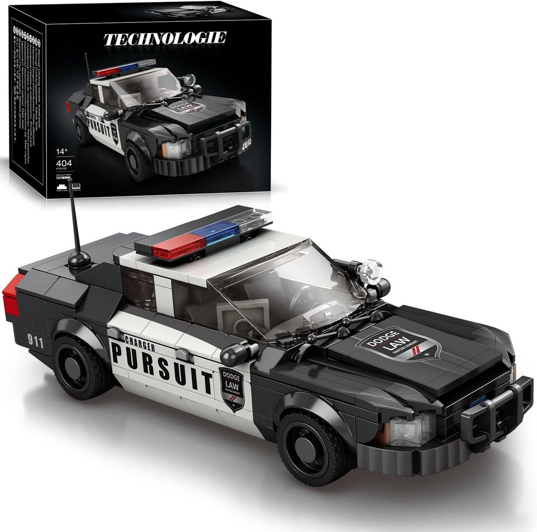 Police Car Toy Building Blocks Kit, Compatible with Lego Cars, Speed Champions Car Building Set Toys, Gift for Adults, Teens and Kids (404 PCS)