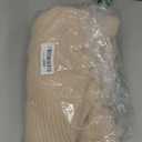 BZB Women's V Neck Long Sleeve Knit Loose Oversized Pullover Sweater Top (Large, X-beige)