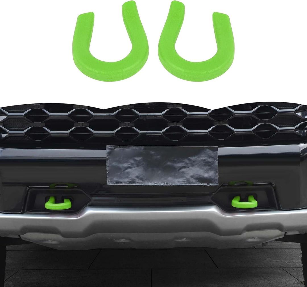 RT-TCZ Tow Hook Covers Bumper Tow Hook Covers Rubber Protector Cover Exterior Accessories for Chevy Silverado 1500 2014-2024,for GMC-Sierra 2014-2024 (Light Green)