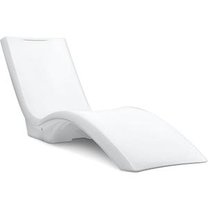 Step2 Vero Pool Lounger, Fade-Resistant, Waterproof Patio Furniture, Pool Lounge Chair for Sun Shelf, Use in Pools with Shelves Up to 12-Inches Deep or Outside Pool Deck, Weighted, White