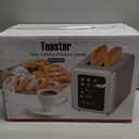 Touch screen Toaster 2 slice,Stainless Steel Digital Timer Toasters with Sound Function,6 Bread Types & 6 Shade Settings,Smart Extra Wide Slots Toaster with Bagel,Defrost Functions,Platinum