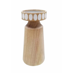 HD Designs 8 In Wood Small Candle Holder
