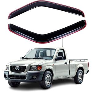 Fits Ford Ranger 1993-2011 Safe Smoke Window Visor Set - Sun, Rain, and Vent Protection, in-Channel, 2-Piece Window Deflector Guard Kit; 2mm Thickened