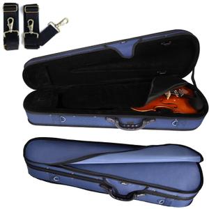 adm 4/4 Full Size Violin Hard Case Basic Professional Triangular Shape Backpack, Super Light Suspension, Blue