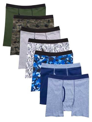 Hanes Big Boy's Comfortsoft Printed Boxer Briefs Underwear, assorted, Medium (10 pack)