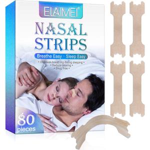 Nose Strips for Breathing, Nasal Strips 80 Count, Snoring Relief, Nasal Congestion Relief due to Colds & Allergies, Reduces Nasal Snoring caused by Nasal Congestion, Drug-Free, Opens Your Nose