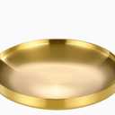Gold Round Tray,Decorative Antique Bowl,Stainless Steel Fruit Bowl for Entryway Table Kitchen Counter,Jewelry Dish Candle Plate for Home,Dining Table,Shoe rack Decor (Gold, 9.06)