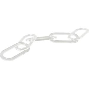 Deco 79 Acrylic Plastic Chain Decorative Sculpture Oval 5 Link Home Decor Statue, Accent Figurine 27" x 0" x 4", Clear