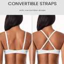 Deyllo Women's Push Up Bra Deep V Underwire Bra Full Coverage Lightly Padded Bras (White)