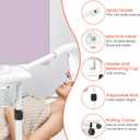 TASALON Professional Facial Steamer with Ozone, Vapor ozono Facial Steamer Professional for Clean Skin, Firm Pores, Esthetician Steamer for Home or Salon Use, Adjustable Height and Angle,White