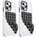 JingJinYY Anteel 2 Pack Double Sided Silicone Suction Cup Phone Case Mount, Hands-Free Strong Grip Silicon Phone Holder for Selfies and Videos, Non Slip Phone Accessories (Black)