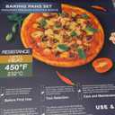 Pizza Pan - 14 Inch Nonstick Pizza Pan for Oven with Widen Handles for Cooking, Baking, and Grilling - Durable, Even Heating, Long-Lasting Kitchen Cookware (1, Black)