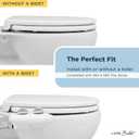 LUXE TS1008R Round Comfort Fit Toilet Seat with Slow Close, Quick Release Hinges, and Non-Slip Bumpers (White)