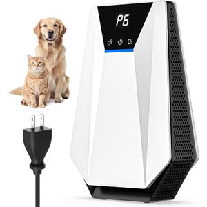 Ozone & Negative Ion, 99% Odor Eliminator for Strong Odors, Cat Litter Box Deodorizer, Air Ionizers for Dog Poop Odor Removal, for Toilet, Wardrobe, Shoe Closet, Garage, Room, Cabinet, White