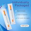 1mL Precision Liquid Dispenser, 29G 1/2" Size, 100-Count Individually Sealed for Laboratory Research, Industrial Glue, and Ink Refilling
