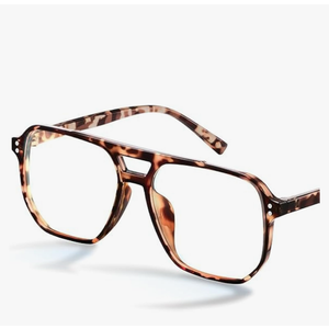 livho Blue Light Blocking Glasses, Fashion Fake Oversized Aviator Vintage Glasses, Retro Pilot Computer Glasses for Women/Men