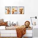 Apicoture Funny Farm Animal Horse Canvas Wall Art Whimsical Horse Decor for Home Vibrant Horse Pictures Wall Decor 12"x16"x3