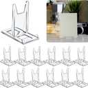 24 Pack Adjustable Book Display Stand, Crystal Clear Acrylic Book Easel, Comic Holder (4.41 x 4.13 x 2.36 Inch)
