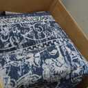 KILOCOCO Area Rug 6x9 Living Room Rug Washable Printed Vintage Floral Non Slip Soft Rubber Backed Indoor Bedroom Rugs for Laundry Room Kitchen Playroom Moroccan Area Rugs, Blue (Blue/Navy/White)